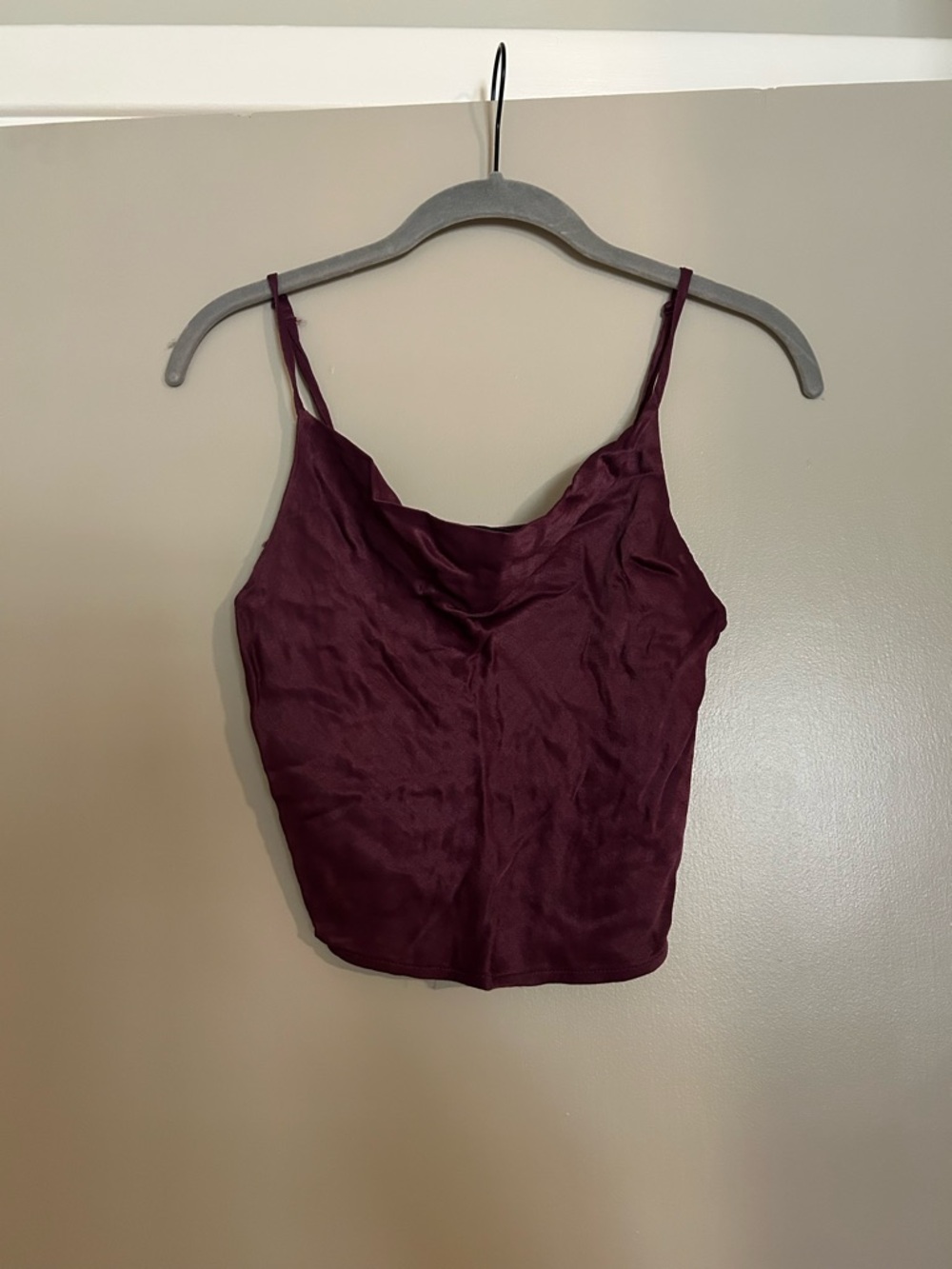 Zara Cowl Neck Satin Tank Top